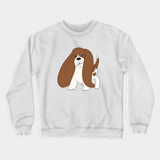 Cute Basset Hound Puppy Crewneck Sweatshirt